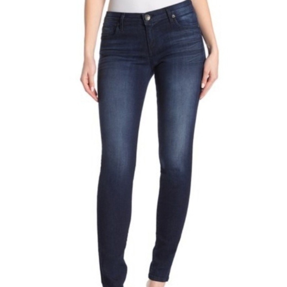 Kut from the Kloth Diana Fab Ab High Rise Skinny Jeans Womens 6 Dark Blue Rinse
